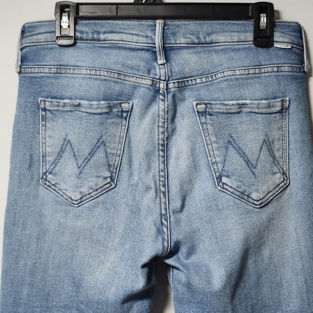 MOTHER The Midrise Dazzler Ankle Fray Denim Stetch Jeans 29 - Picture 4 of 7